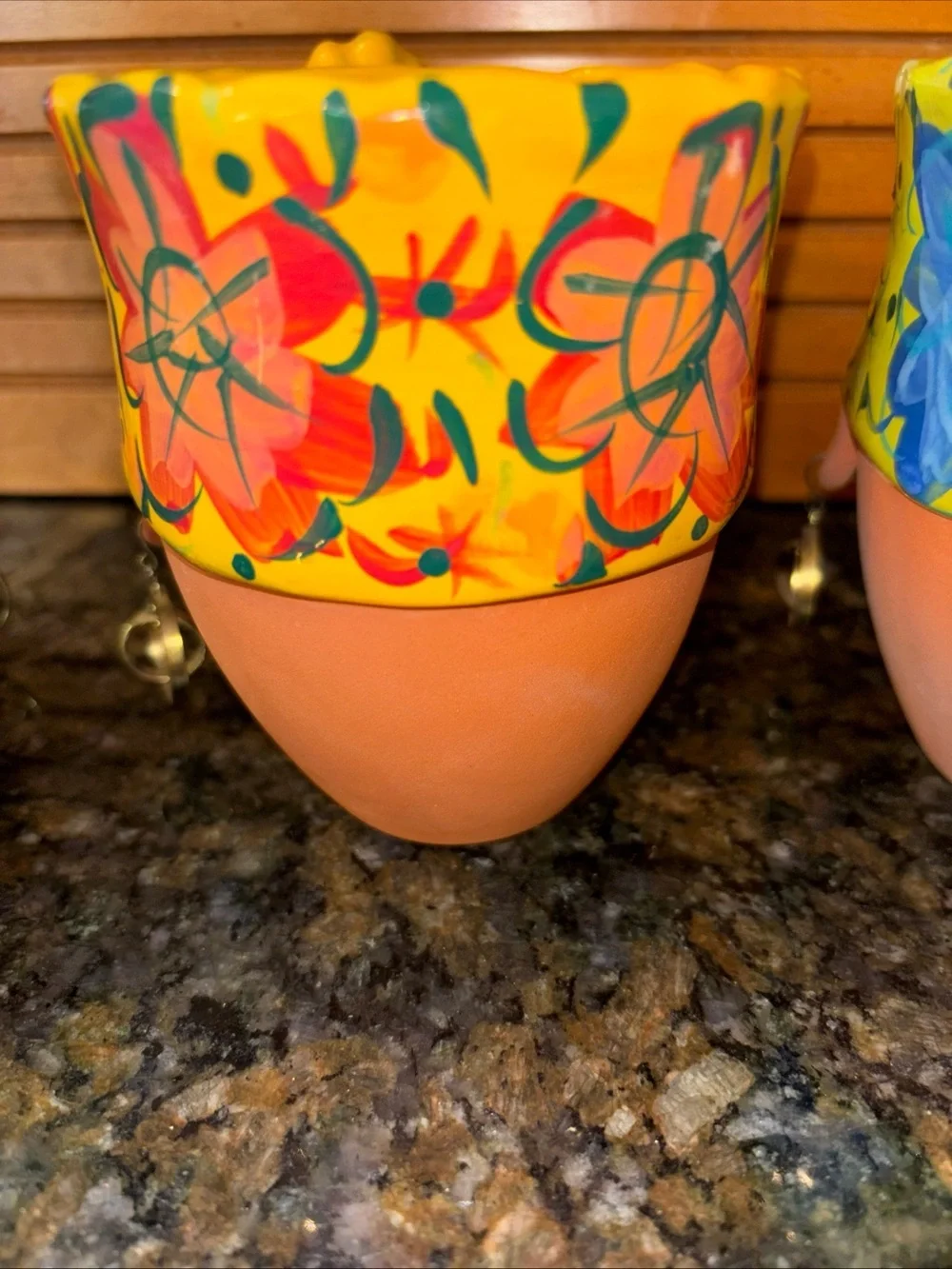 Handcrafted Bird Brain Floral Face Planter Pots - Set of 4